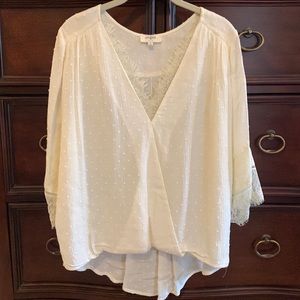Very feminine creamy blouse, Small